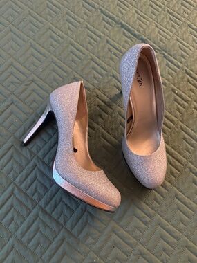 Sexy Silver Glitter High Heels Stilettos 11